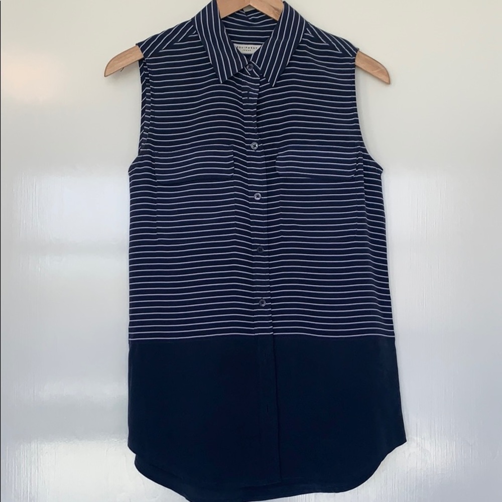 Equipment Signature Sleeveless Blouse - 100% silk